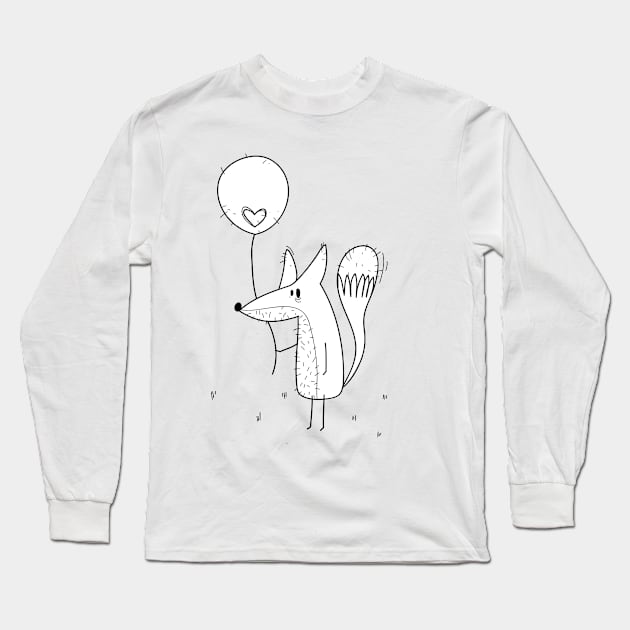 Fox Long Sleeve T-Shirt by coclodesign